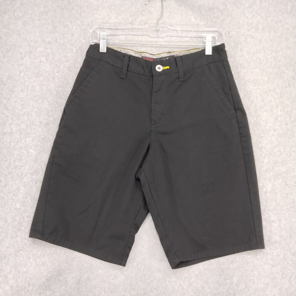 Tony Hawk Black Shorts Flat Front Casual Polyester Mens Size 29